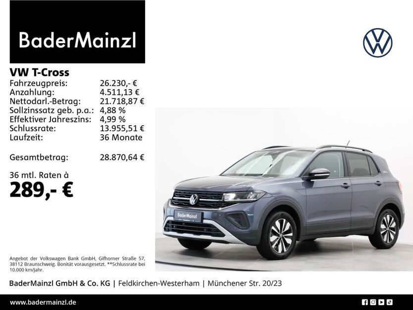 VW T-Cross 25.530 km 26.230 € Feldkirchen/Westerham 83620