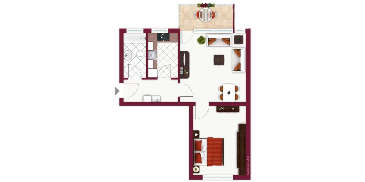 Etagenwohnung Bonn Pennenfeld - 2 Zimmer, 55 m&sup2;, 563&euro; | Angebot:26433521