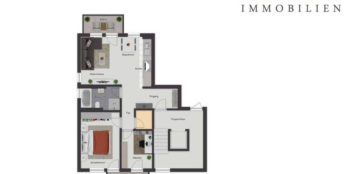 Etagenwohnung Frankfurt am Main Kalbach-Riedberg - 3 Zimmer, 90 m&sup2;, 599.000&euro; | Angebot:26826249