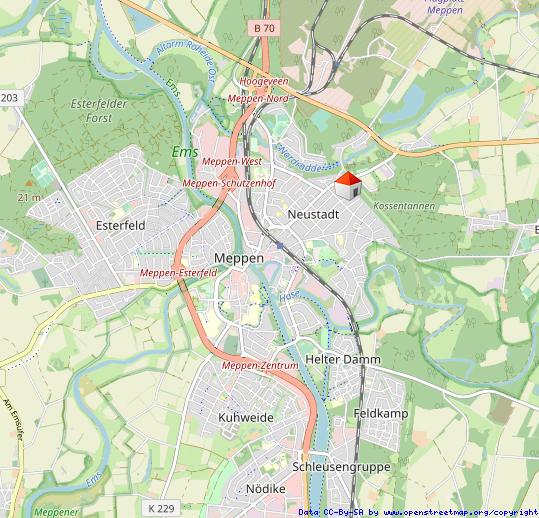 Etagenwohnung Meppen - 1 Zimmer, 28 m&sup2;, 500&euro; | Angebot:26679160