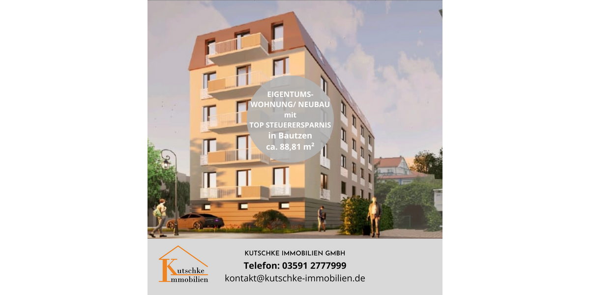 Etagenwohnung Bautzen - 3 Zimmer, 89 m&sup2;, 320.000&euro; | Angebot:26292622