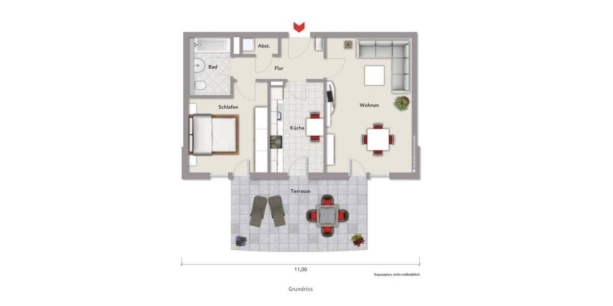 Etagenwohnung Hamburg Othmarschen - 2 Zimmer, 74 m&sup2;, 599.500&euro; | Angebot:26875143