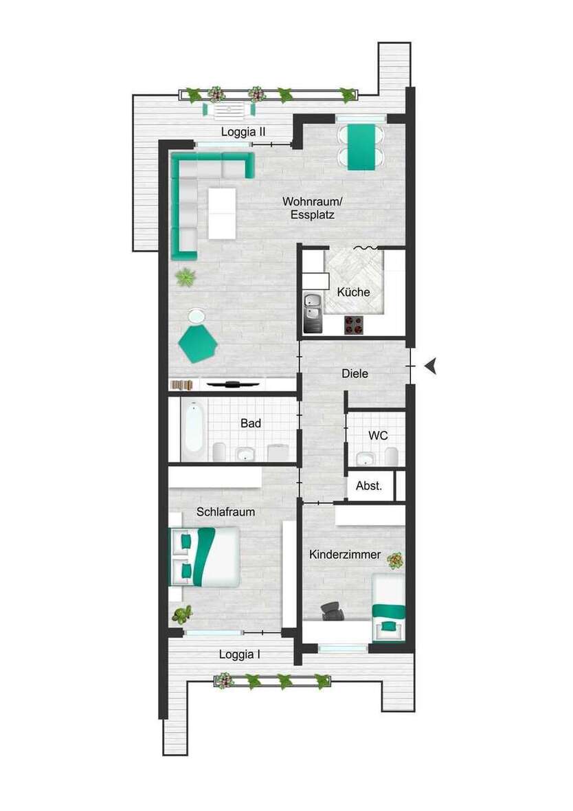 Wohnung zum Mieten in Wuppertal 890 € 93.5 m² 3 zimmer