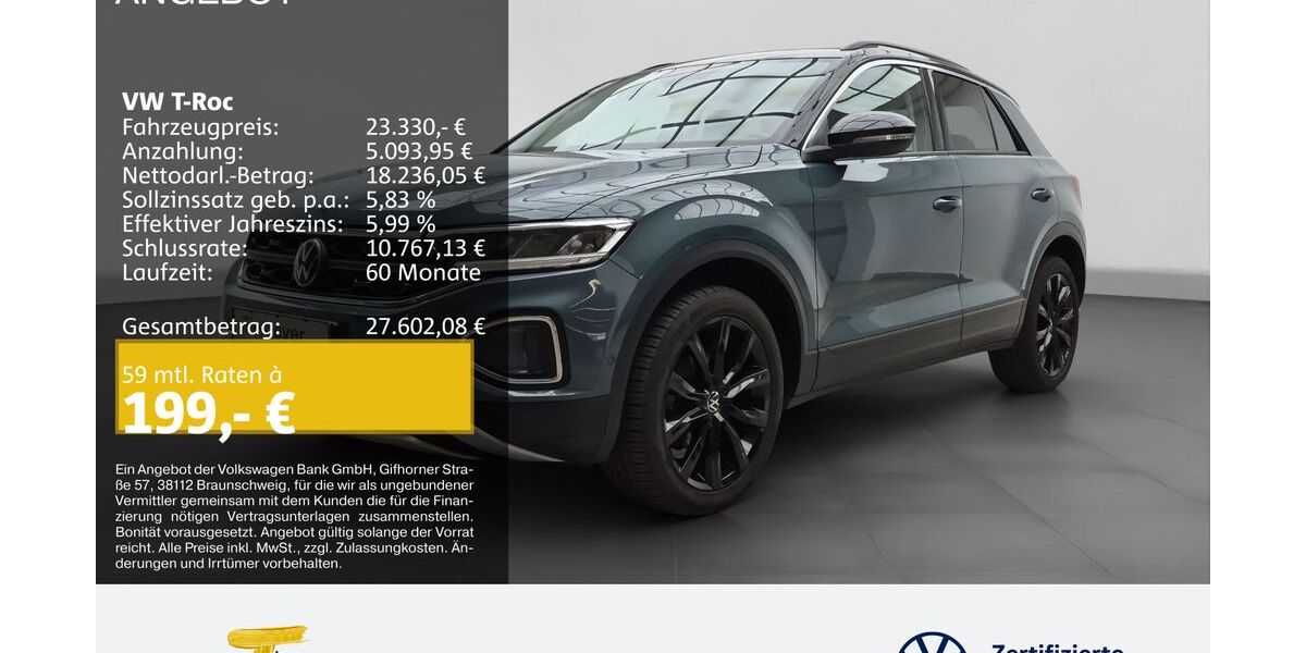 VW T-Roc 70.283 km 23.330 &euro; Lüdenscheid 58507