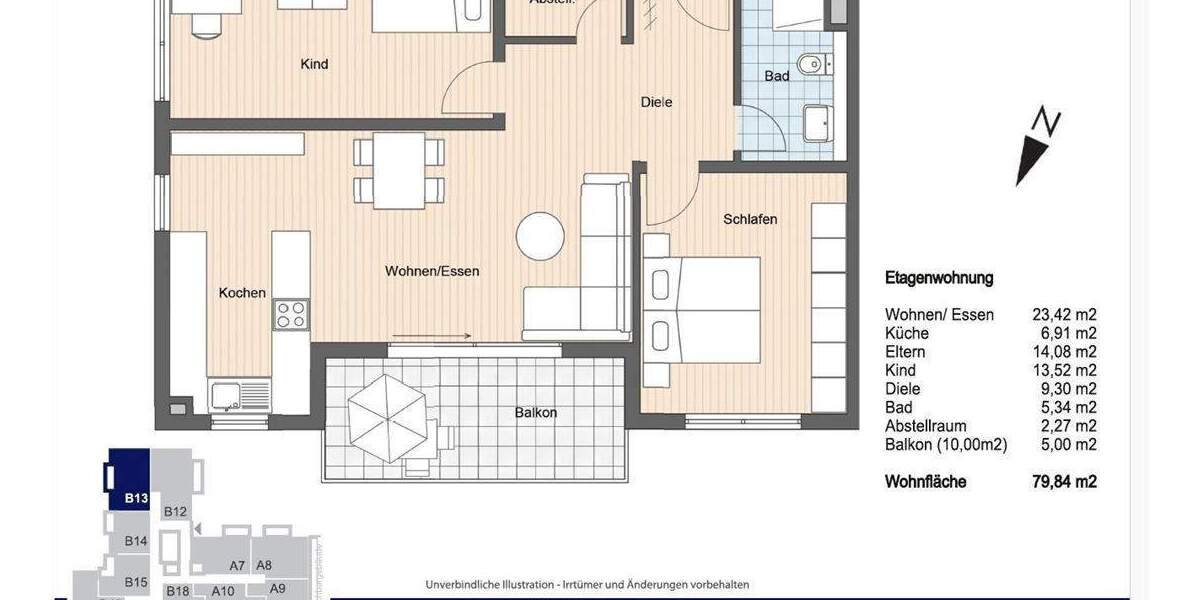 Etagenwohnung Garmisch-Partenkirchen Partenkirchen - 3 Zimmer, 79 m&sup2;, 1.760&euro; | Angebot:25703912