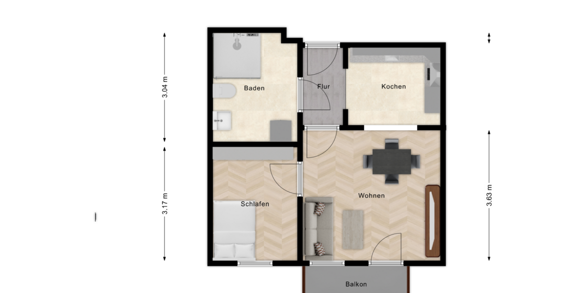 Etagenwohnung Teltow - 2 Zimmer, 40 m&sup2;, 150.000&euro; | Angebot:27030105