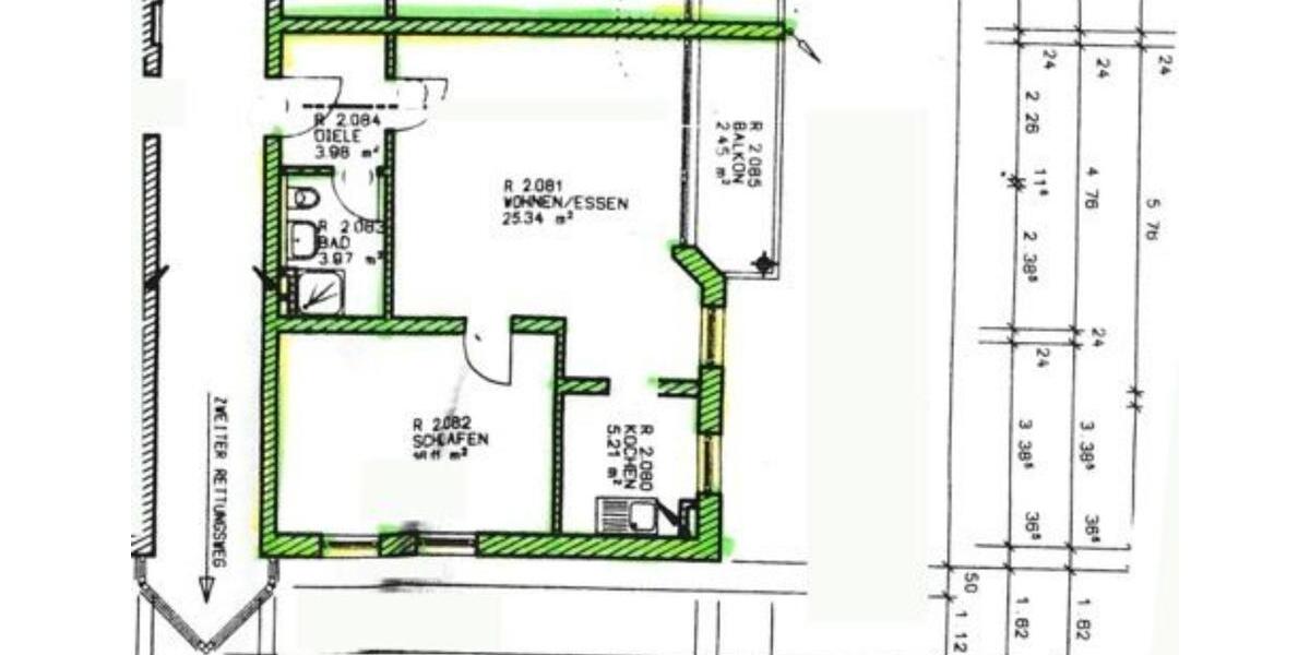 Etagenwohnung Bad Rodach - 2 Zimmer, 57 m&sup2;, 530&euro; | Angebot:25942065