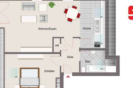 Wohnung Siegenburg - 2 Zimmer, 66 m&sup2;, 229.000&euro; | Angebot:26878367