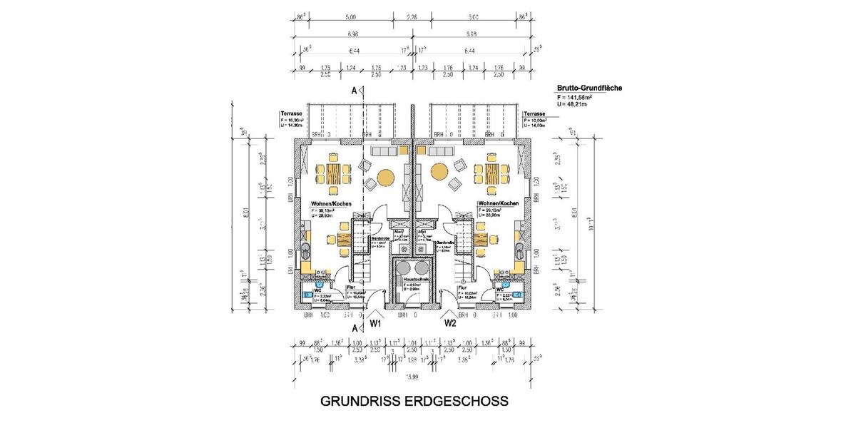 Doppelhaushälfte Verden (Aller) - 5 Zimmer, 127 m&sup2;, 1.400&euro; | Angebot:25829552