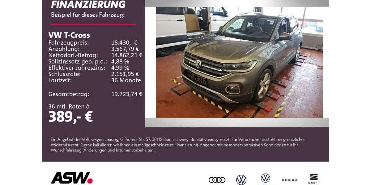 VW T-Cross 58.600 km 17.830 &euro; Weinsberg 74189