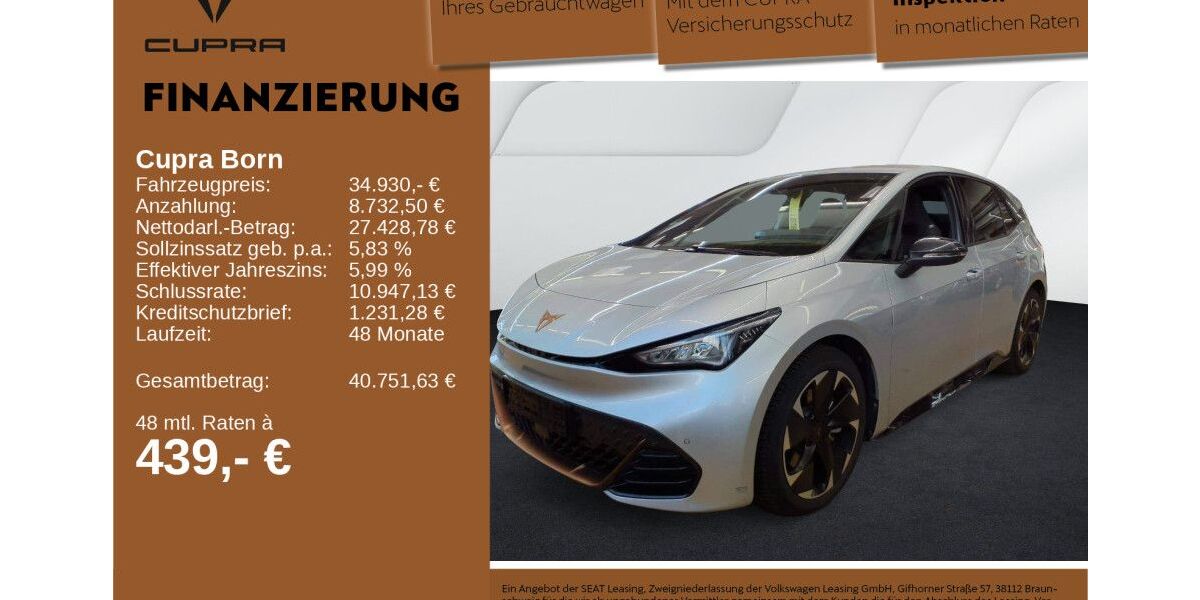 Cupra Born 9.991 km 34.930 &euro; Neu-Ulm 89231