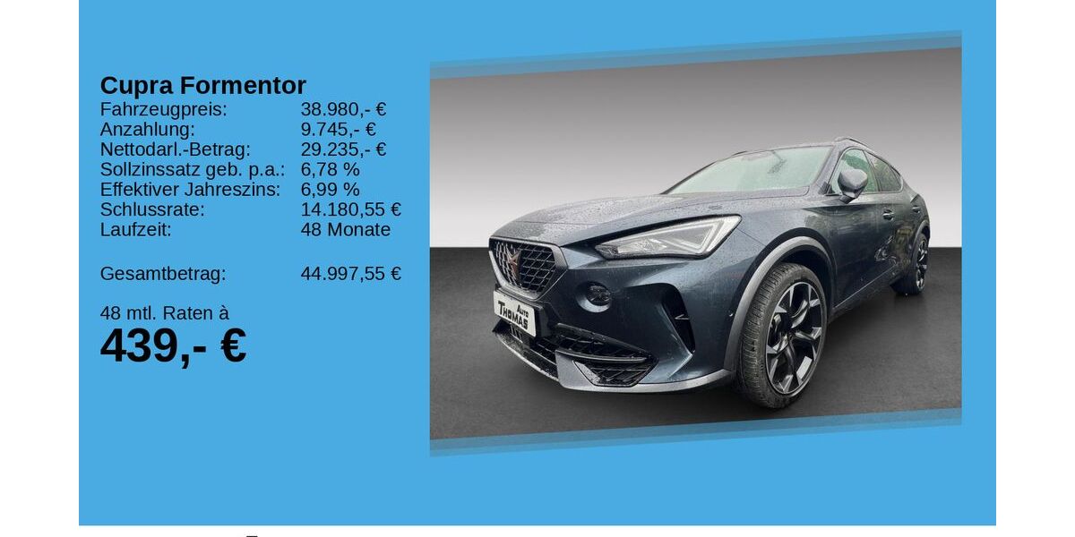 Cupra Formentor 22.660 km 38.980 &euro; Hennef 53773