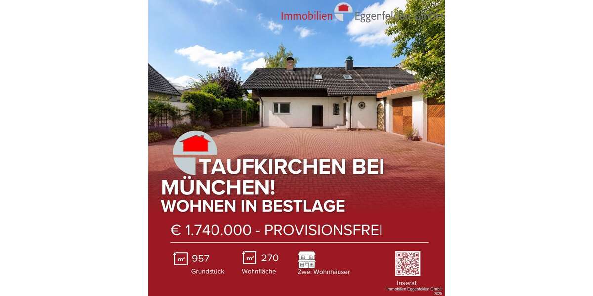 Einfamilienhaus Taufkirchen - 10 Zimmer, 270 m&sup2;, 1.740.000&euro; | Angebot:26830181