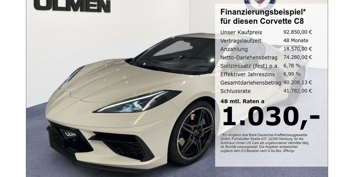 Corvette C8 33.531 km 90.850 € Düsseldorf 40231