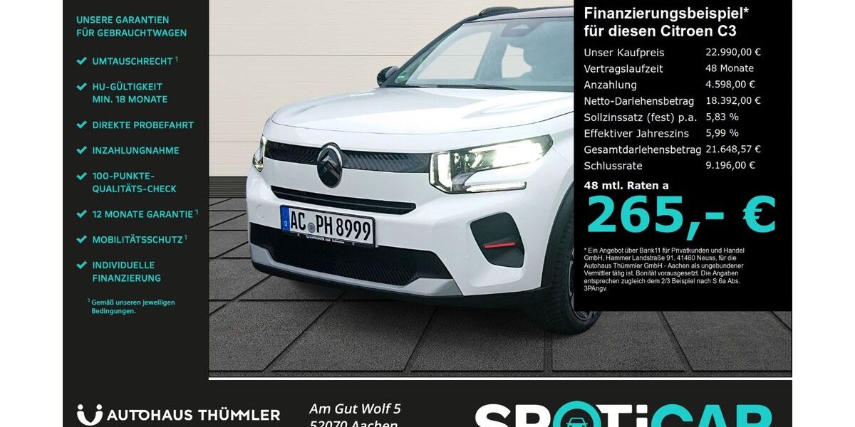 Citroen C3 4.990 km 22.990 &euro; Aachen 52070