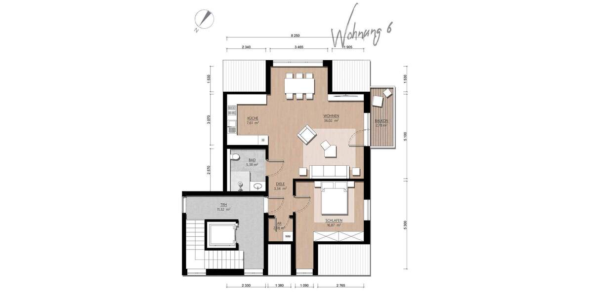 Etagenwohnung Velbert Nierenhof - 2 Zimmer, 74 m&sup2;, 259.000&euro; | Angebot:25666090