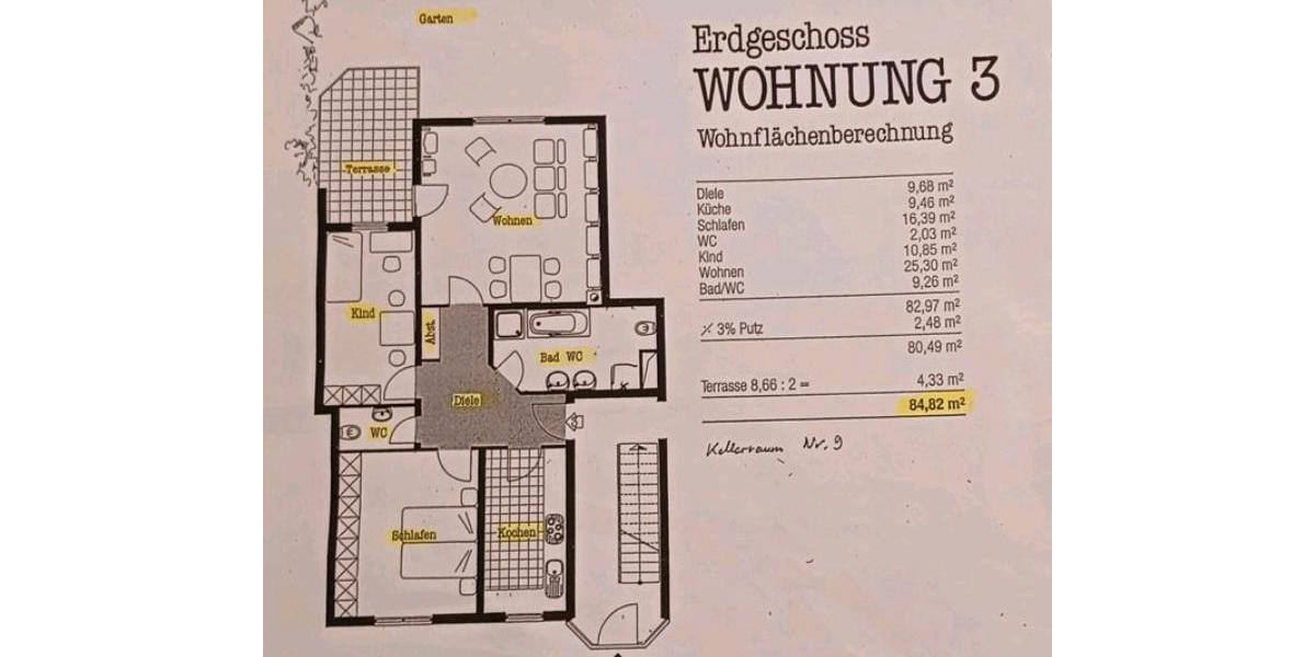 Etagenwohnung Schwäbisch Hall - 3 Zimmer, 84 m&sup2;, 260.000&euro; | Angebot:27072485