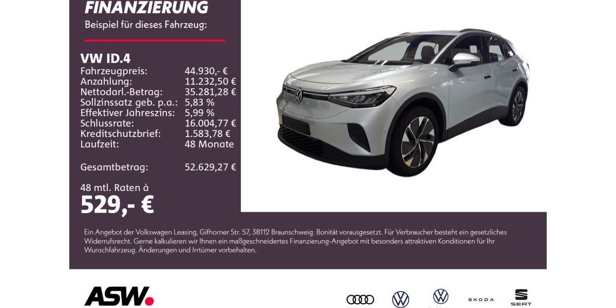 VW ID.4 6.100 km 44.930 &euro; Weinsberg 74189