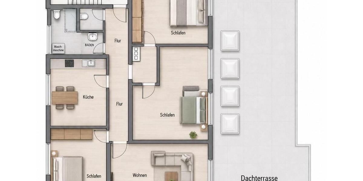 Terrassenwohnung Kappel-Grafenhausen Grafenhausen - 4 Zimmer, 157 m&sup2;, 1.500&euro; | Angebot:26364829