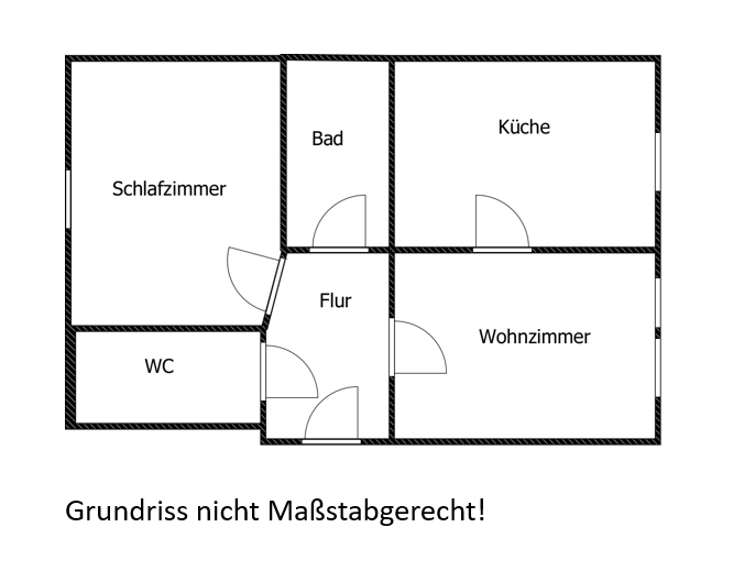 Etagenwohnung Doberschau-Gaußig Gaußig - 2 Zimmer, 50 m&sup2;, 285&euro; | Angebot:26545920