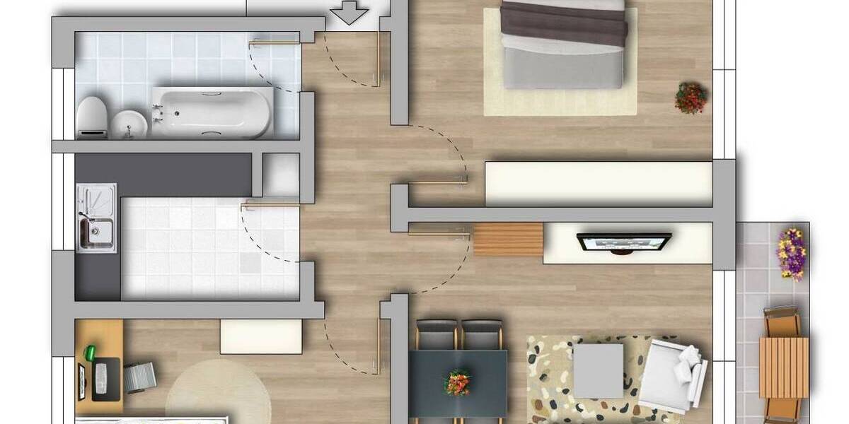 Etagenwohnung Halle (Saale) Südliche Neustadt - 3 Zimmer, 60 m&sup2;, 304&euro; | Angebot:26902617