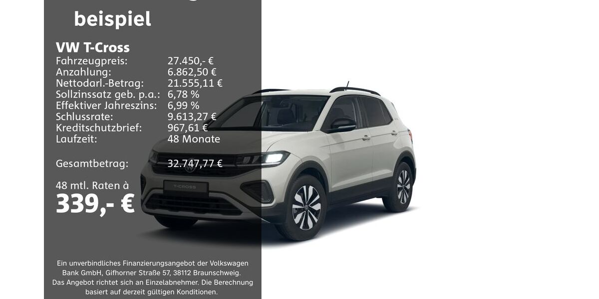 VW T-Cross 7.352 km 27.450 &euro; Groß-Umstadt 64823