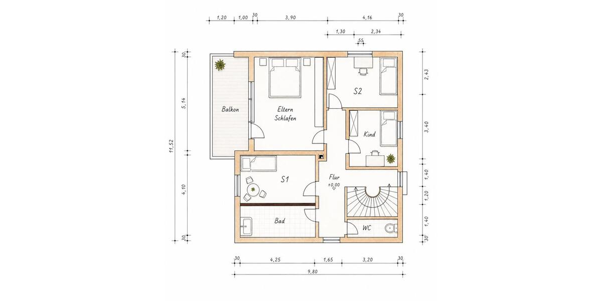 Etagenwohnung Ingolstadt Südost - 5 Zimmer, 80 m&sup2;, 1.140&euro; | Angebot:26312682