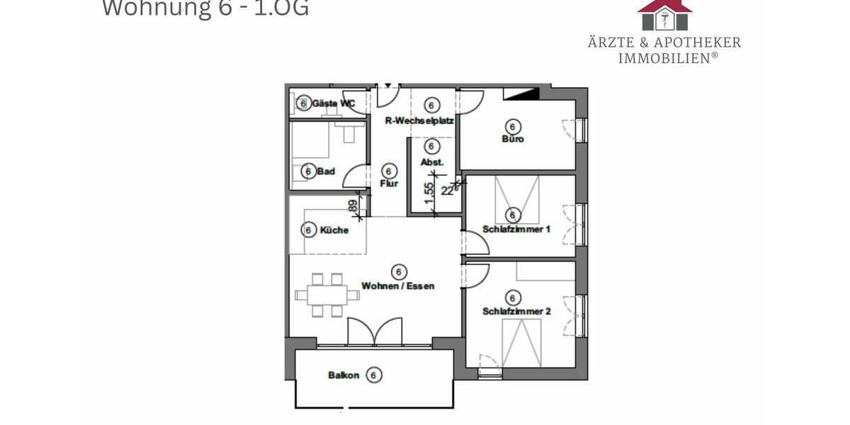Etagenwohnung Tostedt - 4 Zimmer, 133 m&sup2;, 1.760&euro; | Angebot:26383550