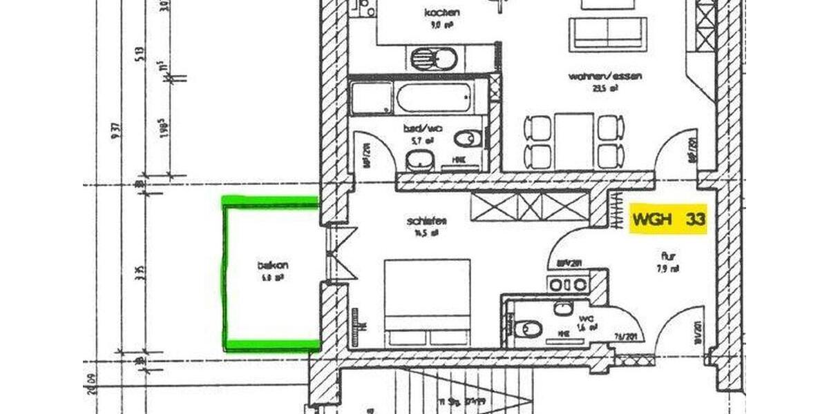 Dachgeschoßwohnung Torgau - 2 Zimmer, 62 m&sup2;, 395&euro; | Angebot:26262052