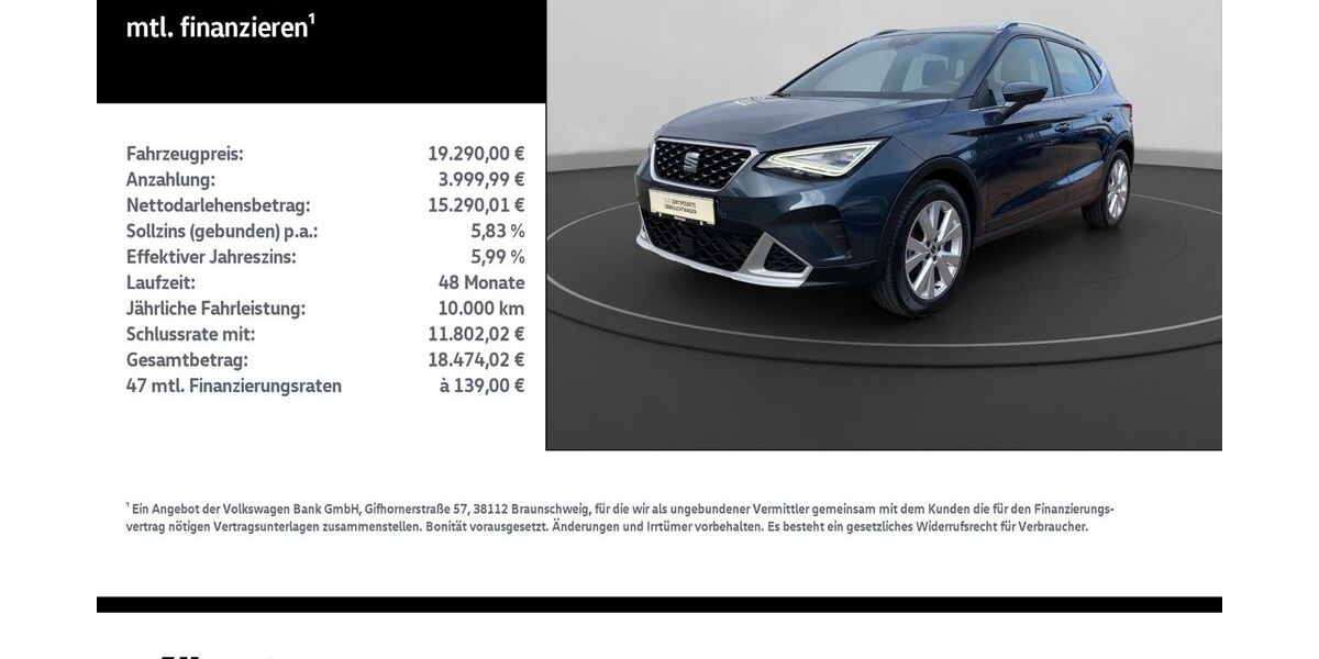 Seat Arona 12.100 km 19.290 &euro; Nordhausen 99734