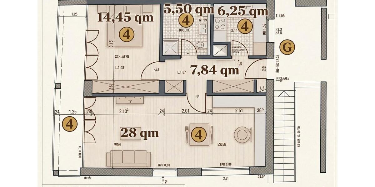 Etagenwohnung Niefern-Öschelbronn Öschelbronn - 2.5 Zimmer, 70 m&sup2;, 259.000&euro; | Angebot:26095546