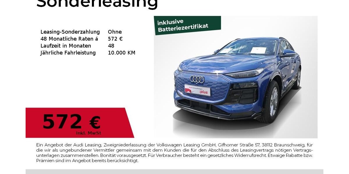 Audi Q6 e-tron 16.150 km 54.110 &euro; Erlangen 91058