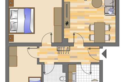 Wohnung Gelsenkirchen Hassel - 3 Zimmer, 63 m&sup2;, 439&euro; | Angebot:26845079