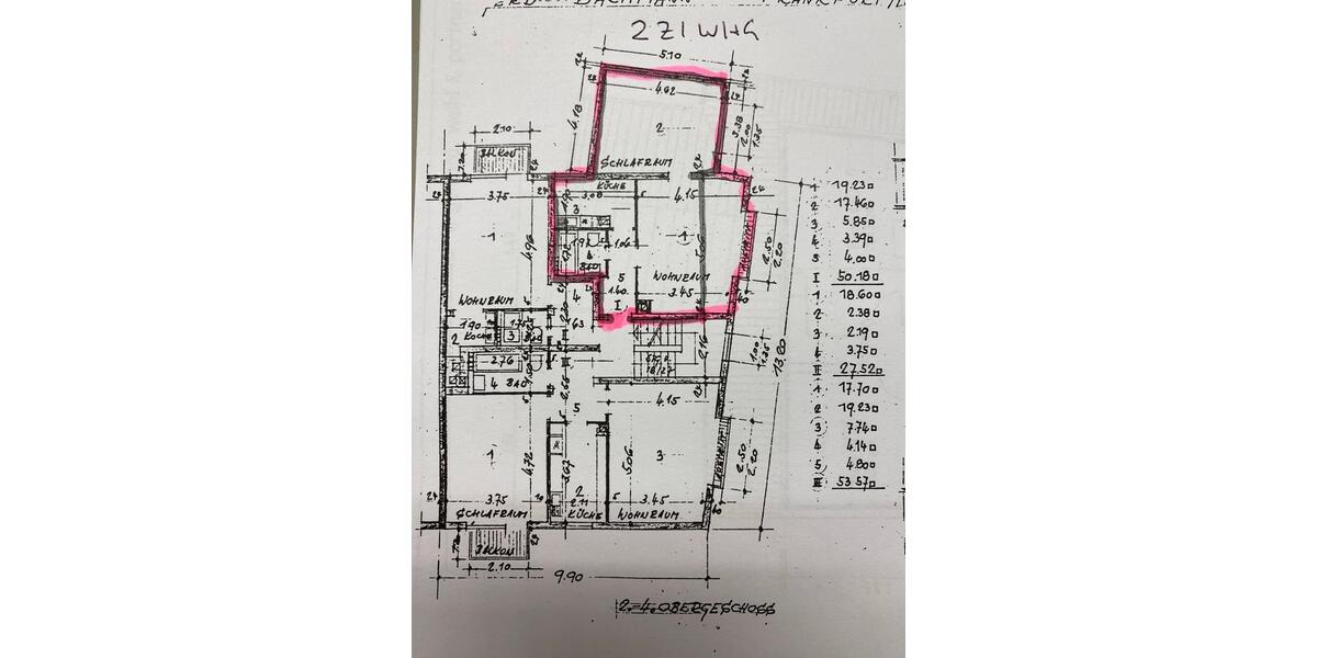 Dachgeschoßwohnung Frankfurt am Main Nordend Ost - 5 Zimmer, 110 m&sup2;, 580.000&euro; | Angebot:27248722
