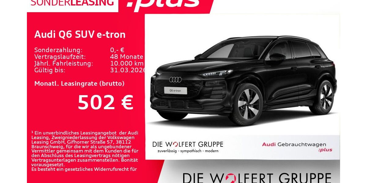 Audi Q6 e-tron 11.672 km 53.999 &euro; Großwallstadt 63868