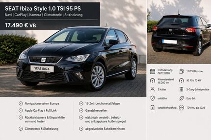 Seat Ibiza 46.200 km 17.490 &euro; Holm 25488