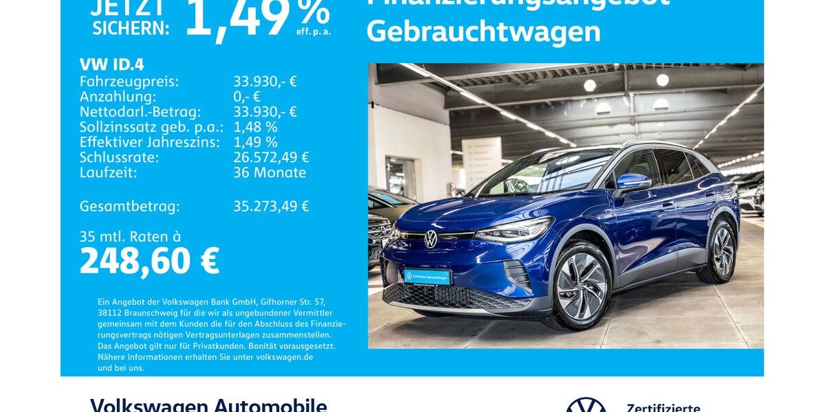 VW ID.4 5.272 km 33.930 € Stuttgart-Feuerbach 70469