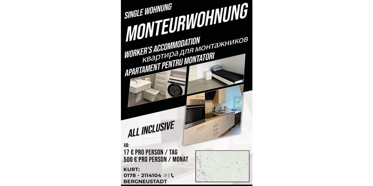 Erdgeschoßwohnung Bergneustadt - 1 Zimmer, 25 m&sup2;, 500&euro; | Angebot:25280436