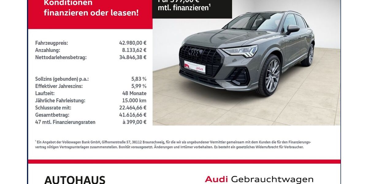 Audi Q3 9.874 km 41.979 &euro; Bitterfeld-Wolfen 06749