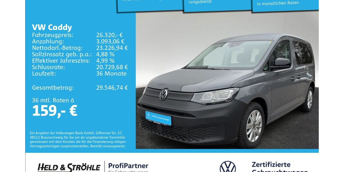 VW Caddy 6.772 km 26.320 &euro; Ulm 89079
