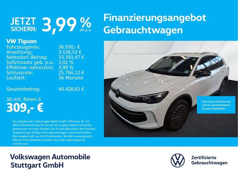 VW Tiguan 13.847 km 36.930 € Stuttgart-Wangen 70188