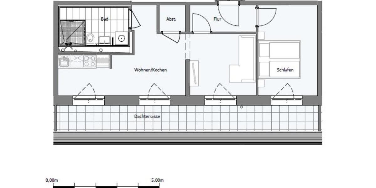 Dachgeschoßwohnung Berlin Treptow-Köpenick - 2 Zimmer, 57 m&sup2;, 1.210&euro; | Angebot:25499805
