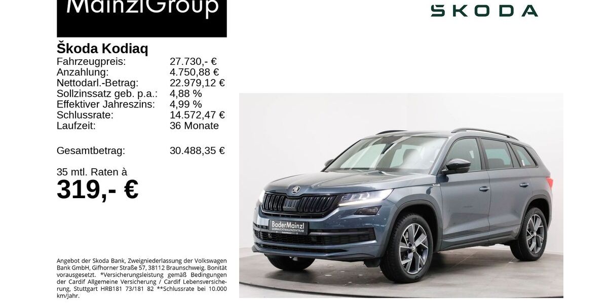 Skoda Kodiaq 101.372 km 27.260 &euro; Feldkirchen/Westerham 83620