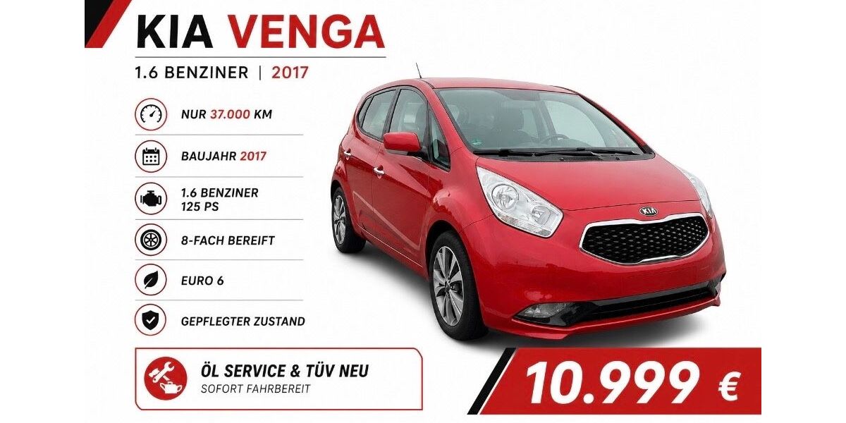 Kia Venga 37.000 km 10.999 &euro; Philippsburg 76661