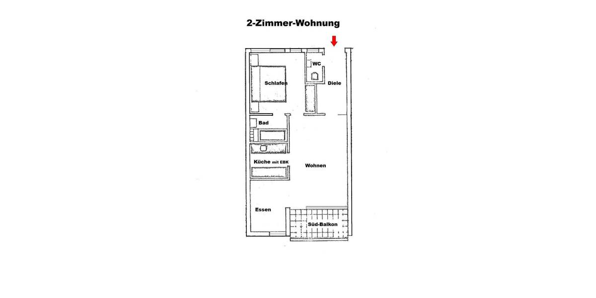 Lichtdurchflutet & gepflegt: 2-Zimmer-Wohnung mit Balkon & EBK - Etagenwohnung Böblingen | Angebot:26347789