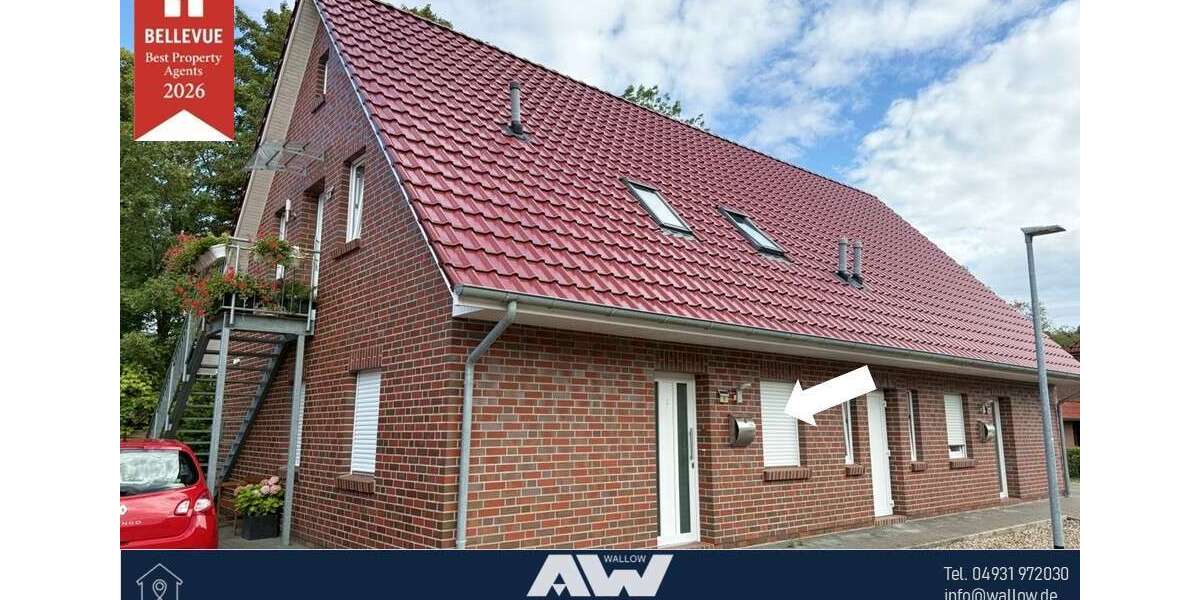 Etagenwohnung Hage - 3 Zimmer, 62 m&sup2;, 650&euro; | Angebot:27336975