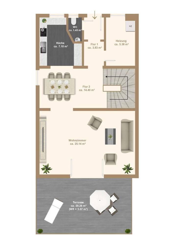 Familientraum! Sanierte Doppelhaushälfte mit Einbauküche, eigenem Garten und Garage in Traumlage.
