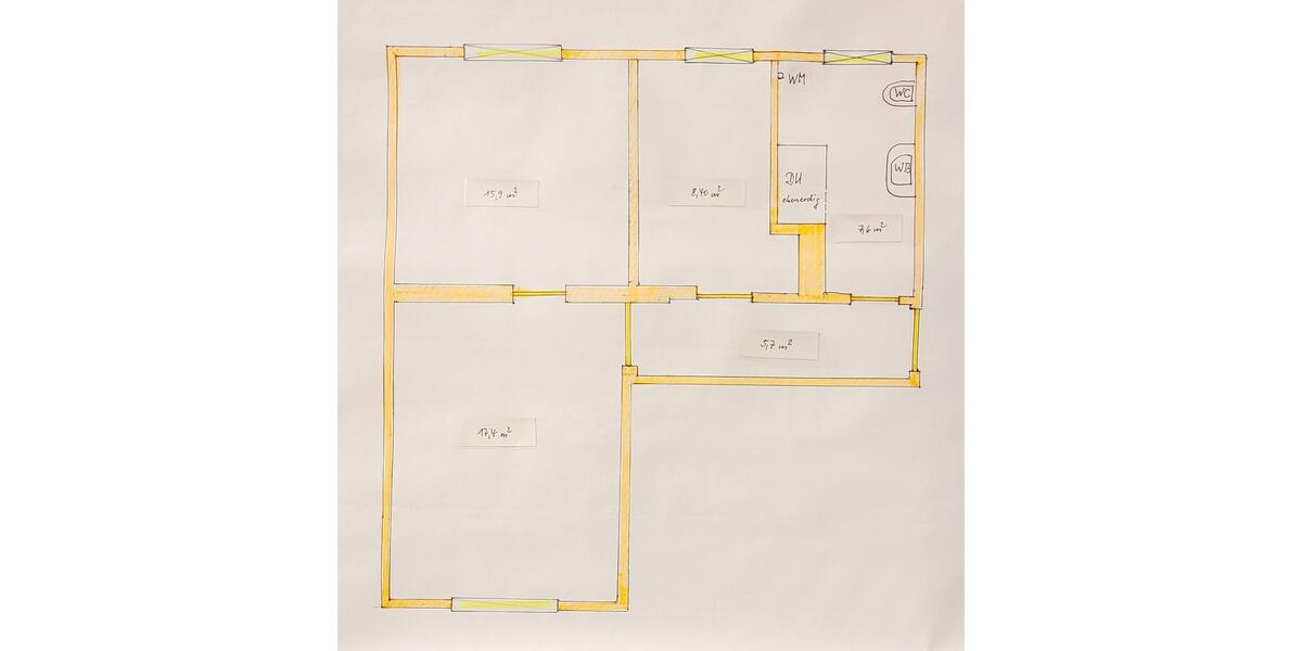 Hochparterre Wittenberg Lutherstadt - 2 Zimmer, 56 m&sup2;, 390&euro; | Angebot:26407837