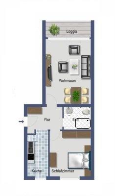 Etagenwohnung Fürth Bislohe - 2 Zimmer, 58 m&sup2;, 212.000&euro; | Angebot:27079843