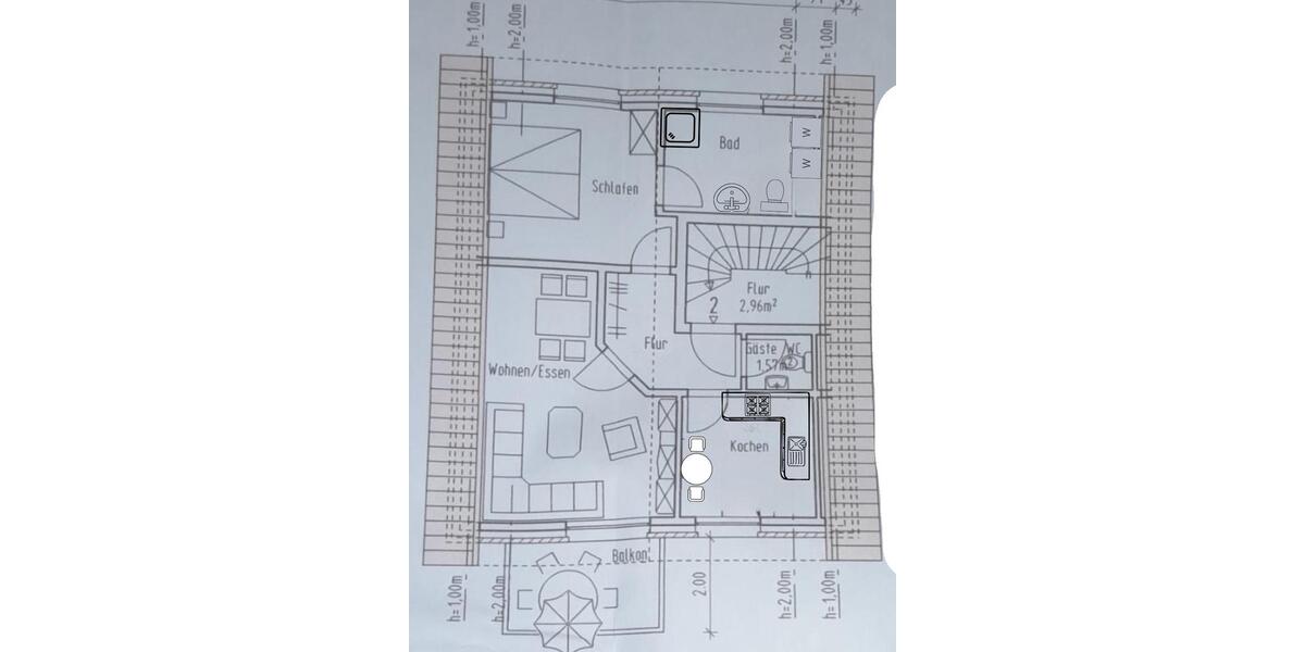 Dachgeschoßwohnung Borken - 2 Zimmer, 55 m&sup2;, 700&euro; | Angebot:26041023